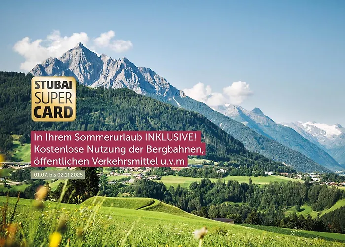 Elva Premium Inklusive Sommerpass Stubai Super Card Apart Otel 4*